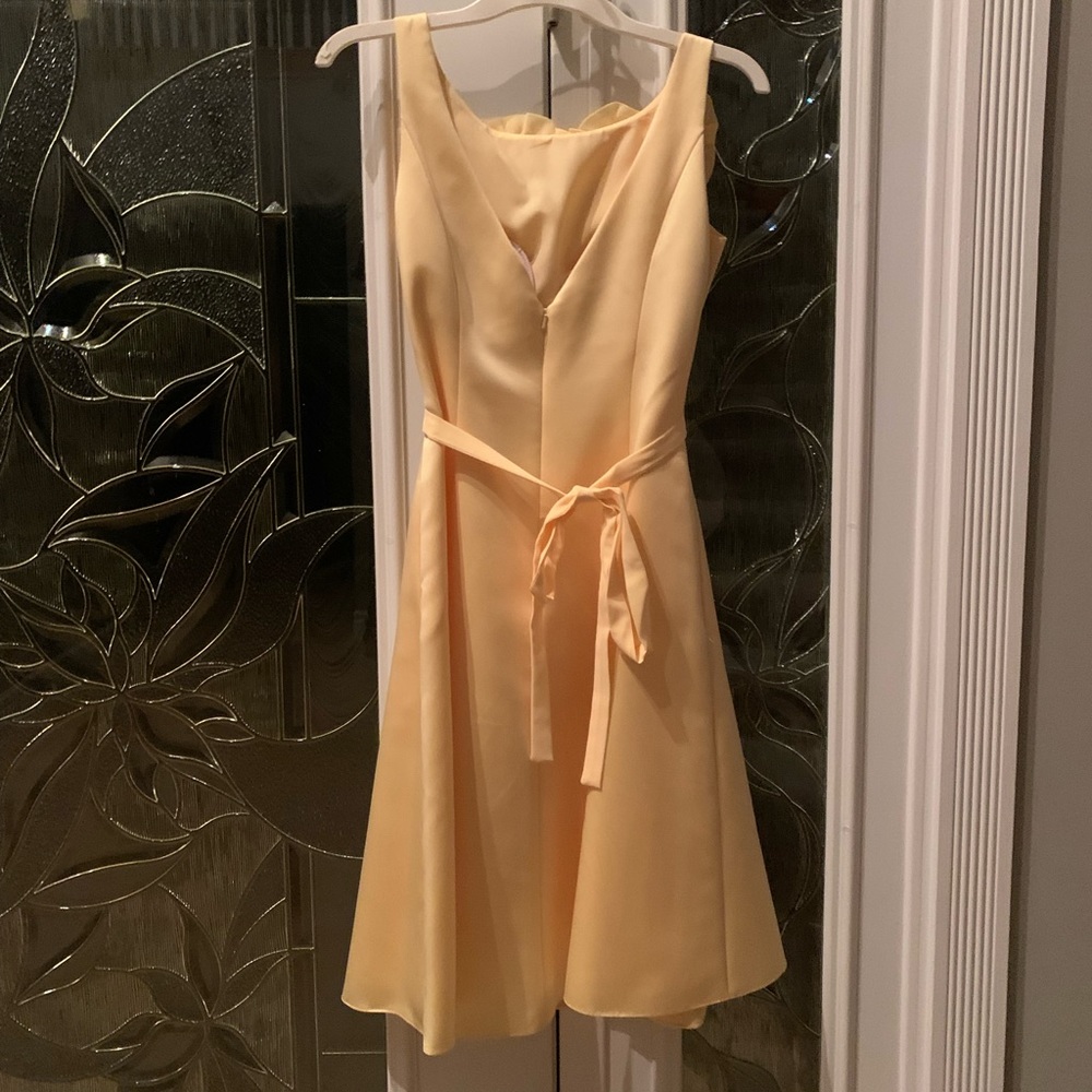 David’s Bridal Yellow Bridesmaid Dress